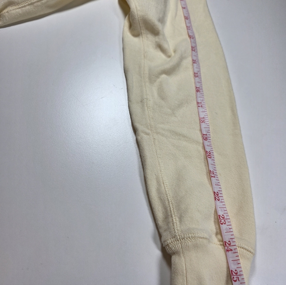 Everlane Pale Yellow French Terry 100% Cotton Hoodie Spring Pastel XS - Picture 7 of 8